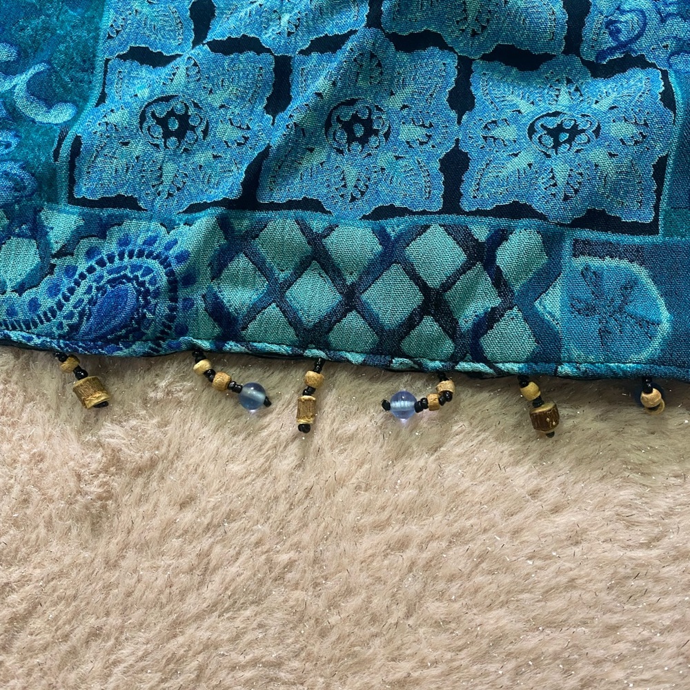 Notations Blue Patchwork Maxi Skirt - image 4